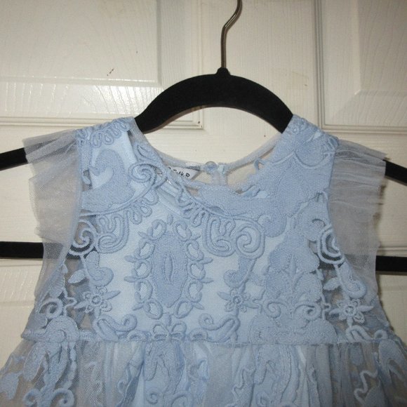 Girls size 2T Blue Lace lined sleeveless dress from Pippa & Julie - Picture 6 of 12